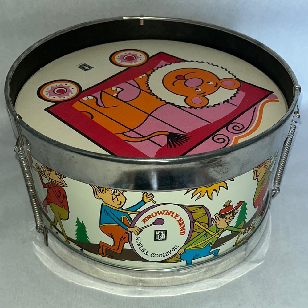 Vintage Circus Lion Drum Toy - Picture 3 of 6